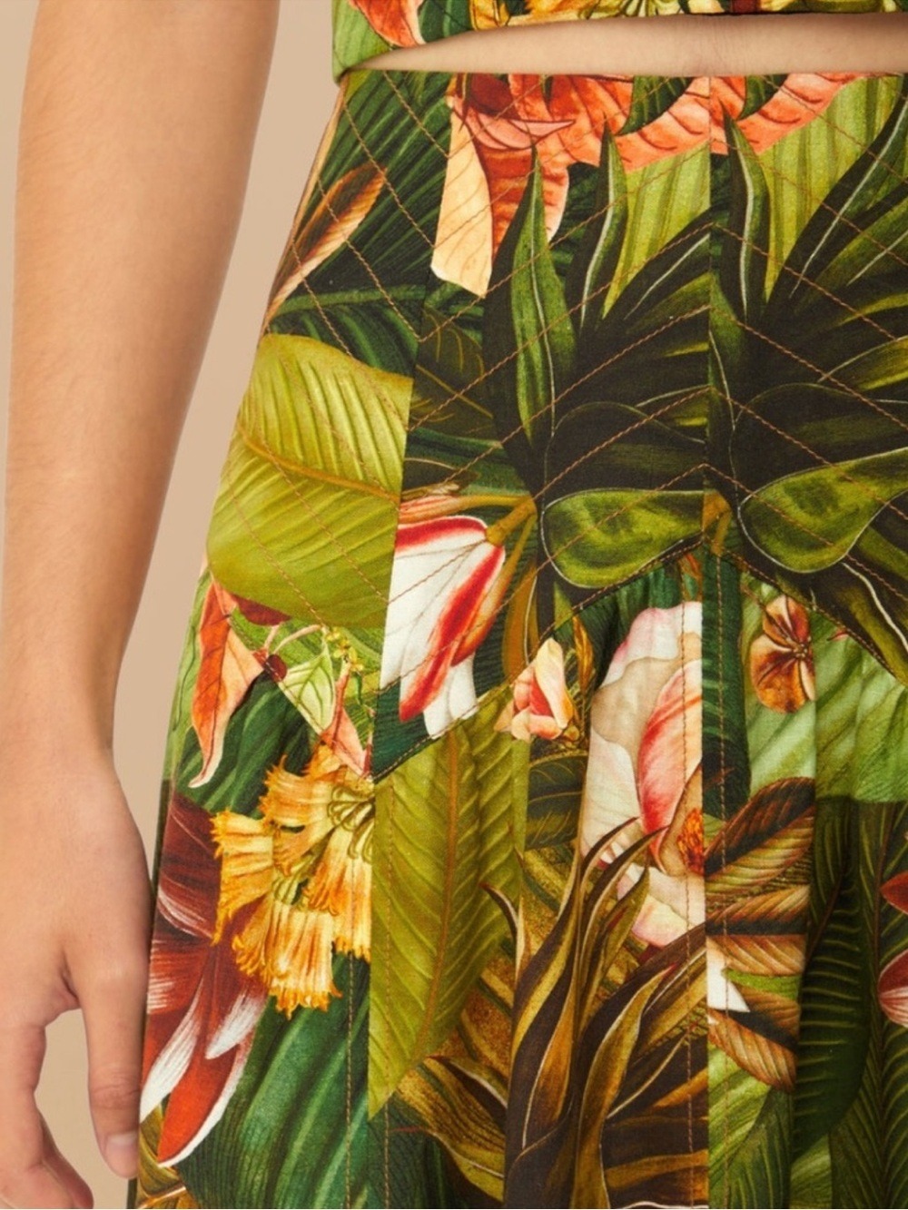 Farm Rio Multicolor Botanical Forest Midi Skirt - Picture 7 of 9